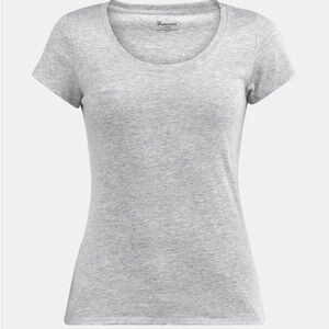 No Boundaries Light Grey Heather Scoop Tee Size M